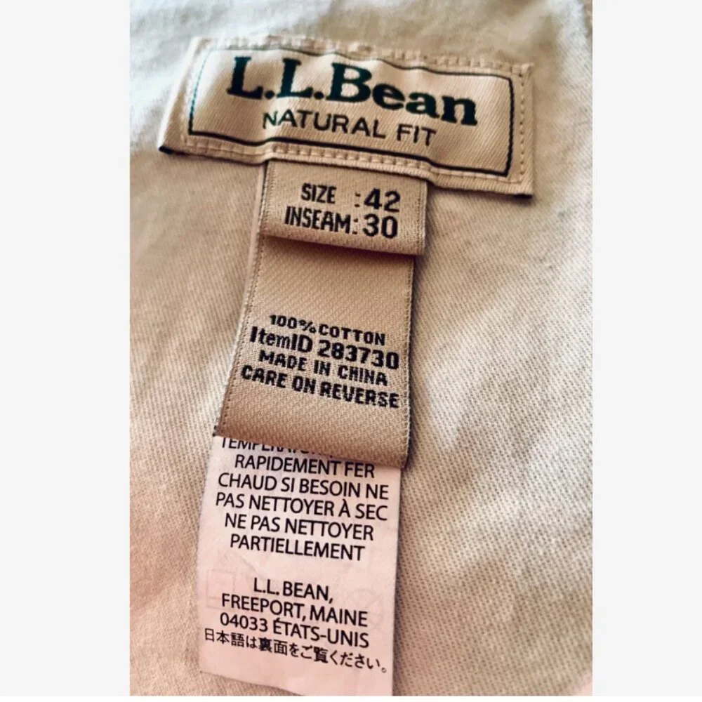 L.L.‎ Bean Natural Fit Men’s Jeans 42x30 Light Blue 100% Cotton Denim NWOT
